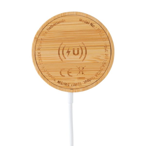 10W bamboo magnetic wireless charger P302.639