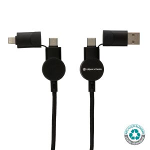 Oakland RCS recycled plastic 6-in-1 fast charging 45W cable P302.701