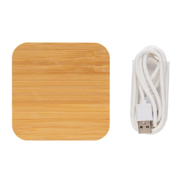 FSC® certified bamboo 5W wireless charger with USB P308.149