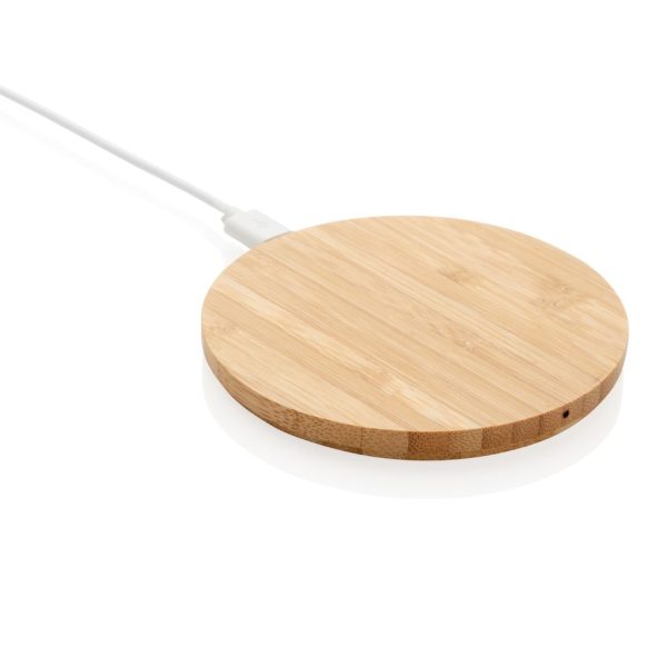 FSC® certified bamboo 5W round wireless charger P308.229