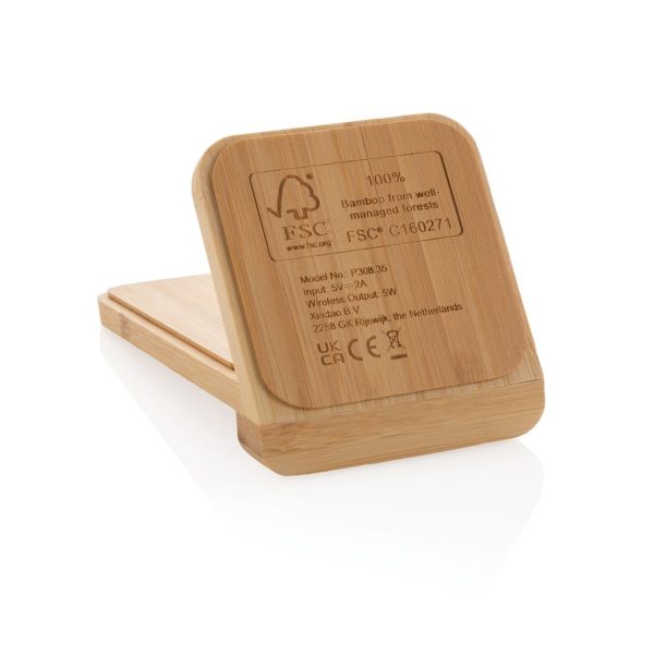 FSC®certified bamboo 5W wireless charging stand P308.359