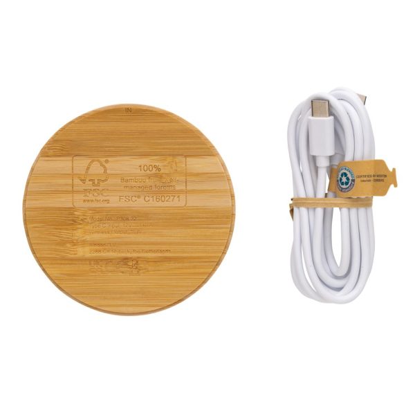 FSC® bamboo 15W wireless charger P308.389