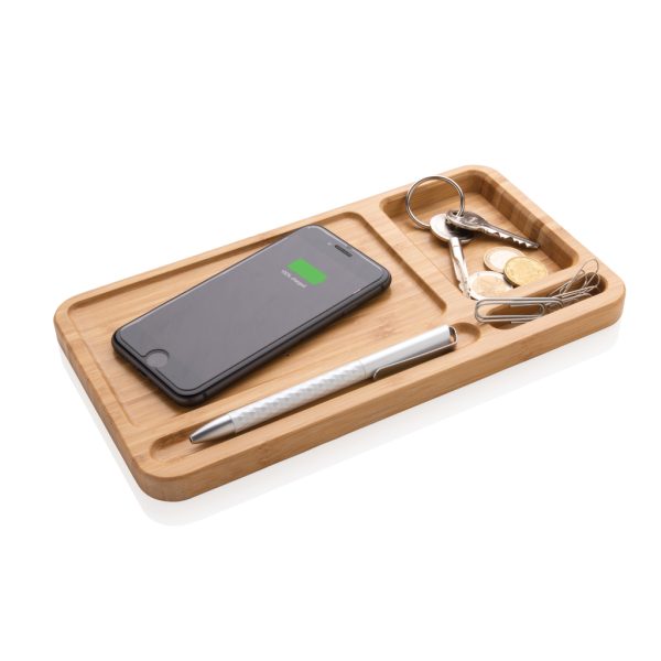 FSC® Bamboo desk organiser 10W wireless charger P308.399