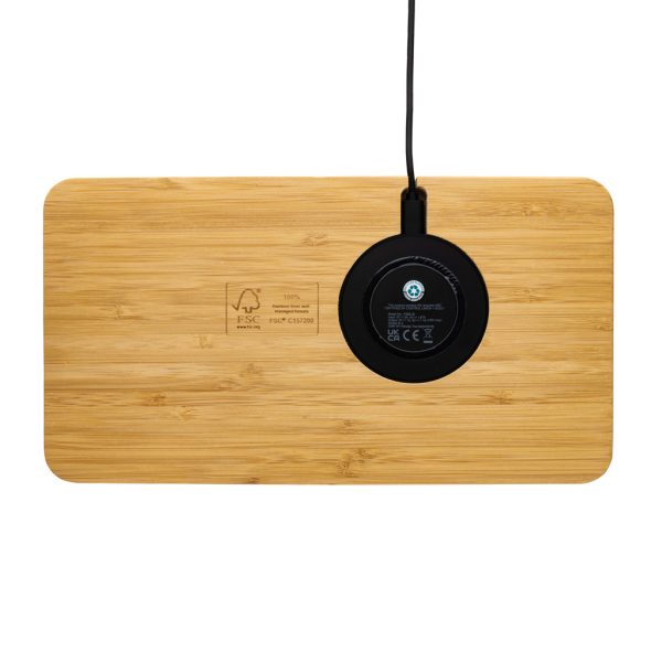 FSC® Bamboo desk organiser 10W wireless charger P308.399