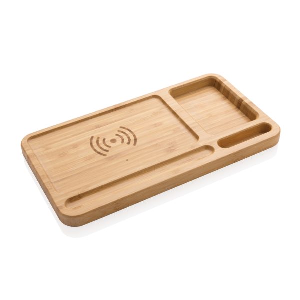 FSC® Bamboo desk organiser 10W wireless charger P308.399