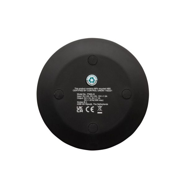 RCS recycled plastic 15W Wireless fast charger P308.431