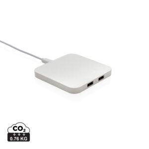 RCS recycled plastic 10W Wireless charger with USB Ports P308.463