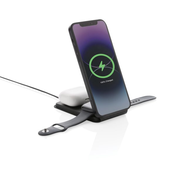 Swiss Peak RCS rPU 15W  3-in-1 magnetic wireless charger P308.541