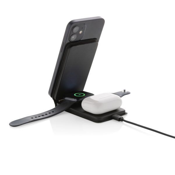 Swiss Peak RCS rPU 15W  3-in-1 magnetic wireless charger P308.541