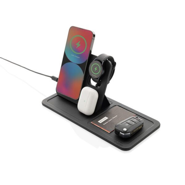 Swiss Peak 3 in 1 RCS recycled PU wireless charger desk tray P309.0401