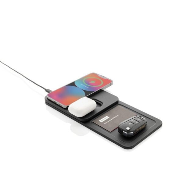 Swiss Peak 3 in 1 RCS recycled PU wireless charger desk tray P309.0401