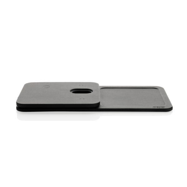 Swiss Peak 3 in 1 RCS recycled PU wireless charger desk tray P309.0401