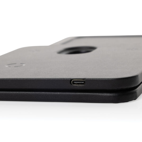Swiss Peak 3 in 1 RCS recycled PU wireless charger desk tray P309.0401
