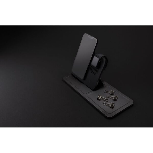 Swiss Peak 3 in 1 RCS recycled PU wireless charger desk tray P309.0401