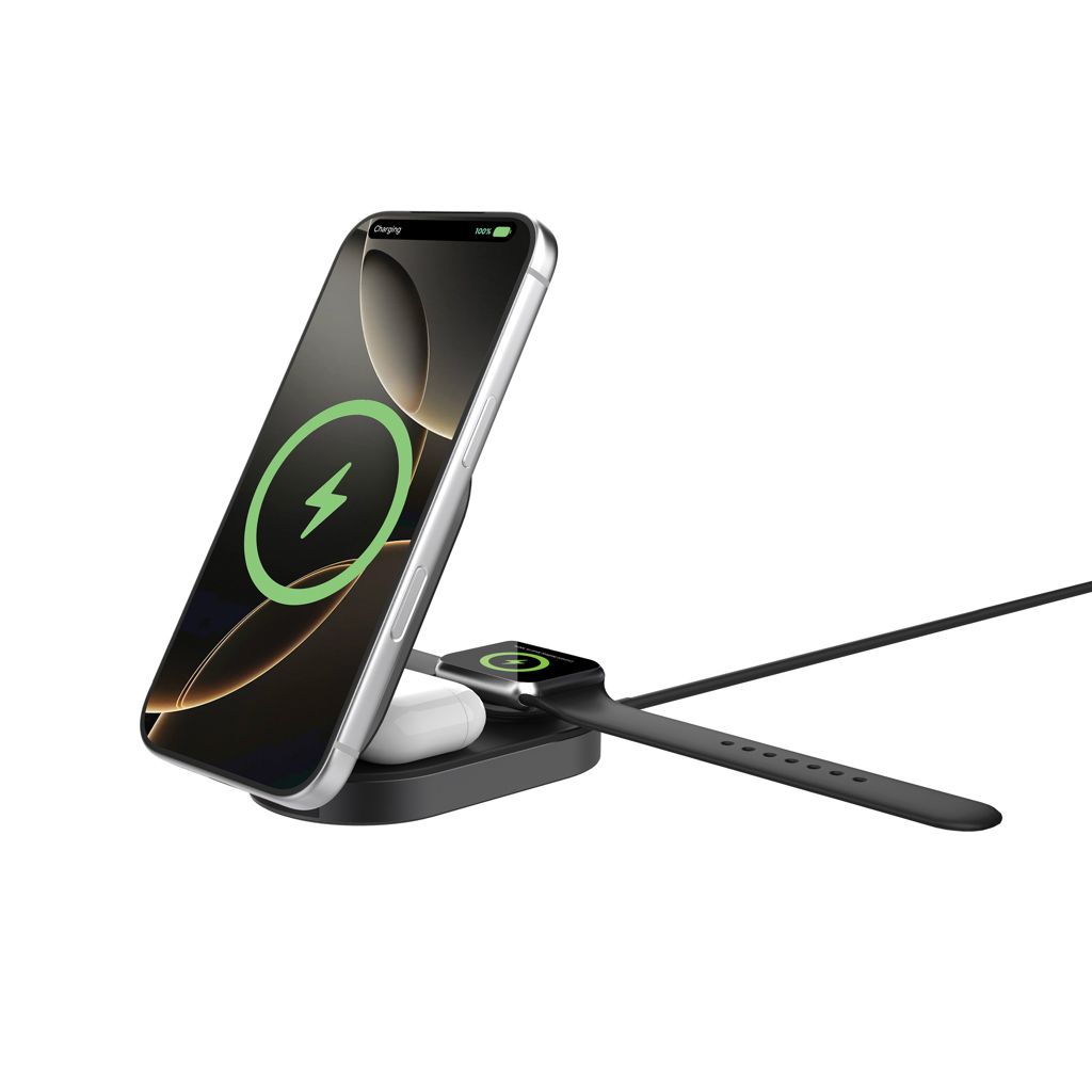 Quantum ultra-fast 3-in-1 25W Foldable Wireless Charger P309.1302