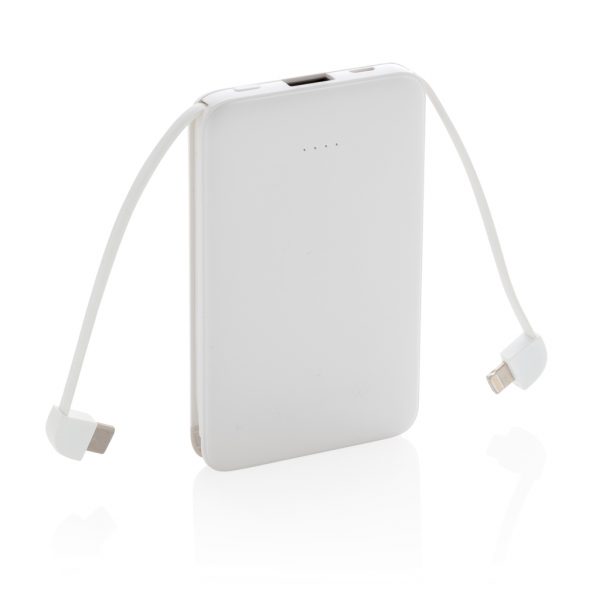 5.000 mAh Pocket Powerbank with integrated cables P322.083