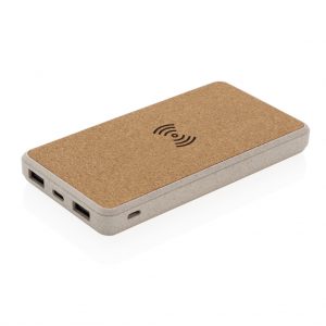 Cork and Wheat Straw 8.000 mAh 5W wireless powerbank P322.219