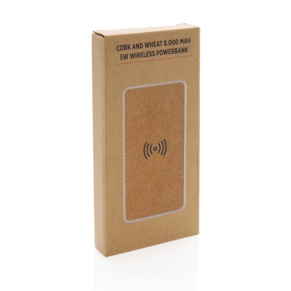 Cork and Wheat Straw 8.000 mAh 5W wireless powerbank P322.219