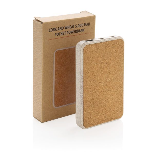 Cork and Wheat 5.000 mAh pocket powerbank P322.229