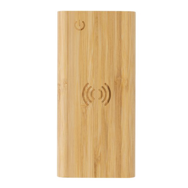 FSC®certified bamboo 8.000 mAh 5W wireless powerbank P322.359