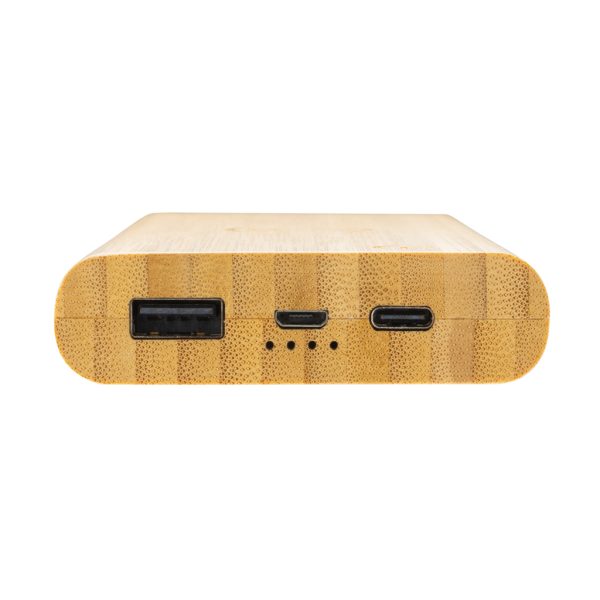 FSC®certified bamboo 8.000 mAh 5W wireless powerbank P322.359