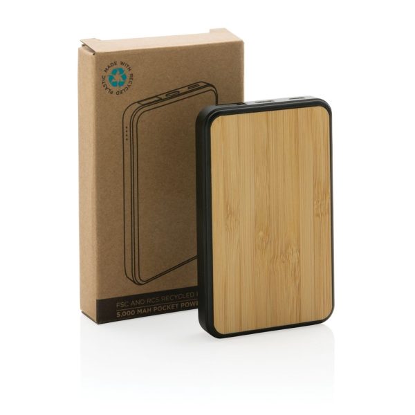 FSC® and RCS recycled plastic 5.000 mAh Powerbank P322.379