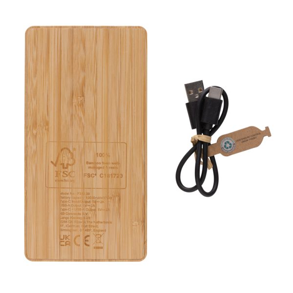 Sunwick 10.000 mAh Bamboo solar powerbank P322.399