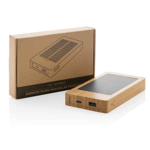 Sunwick 10.000 mAh Bamboo solar powerbank P322.399