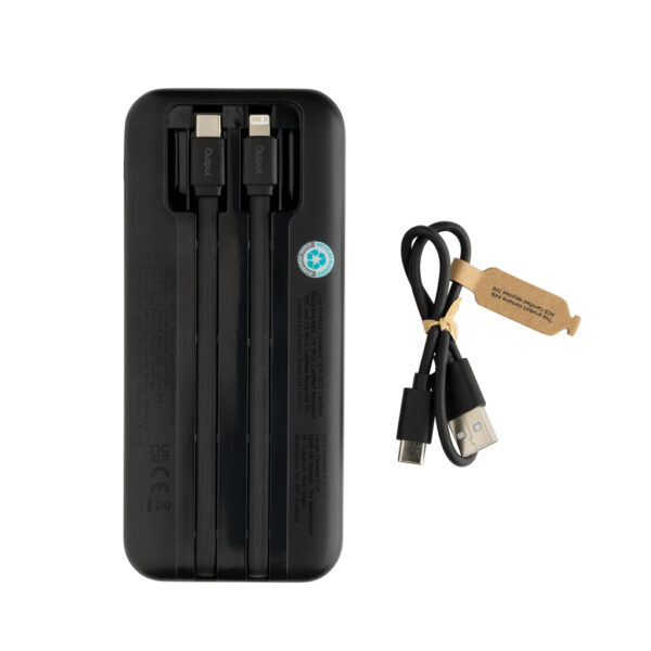 Turbopack RCS rplastic powerbank 10.000 integrated cables P322.5801
