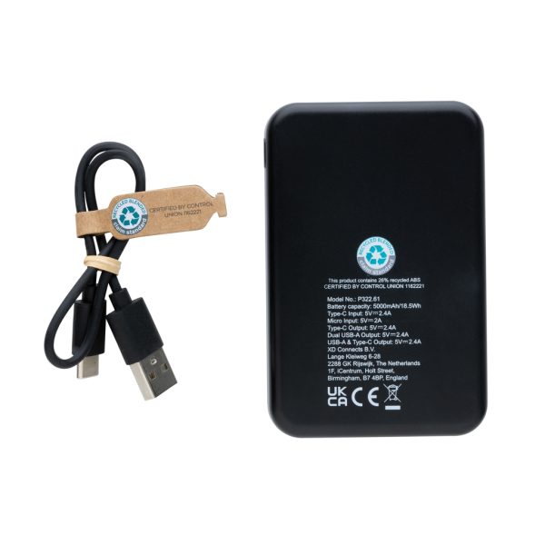 RCS recycled plastic 5.000 mAh powerbank P322.611