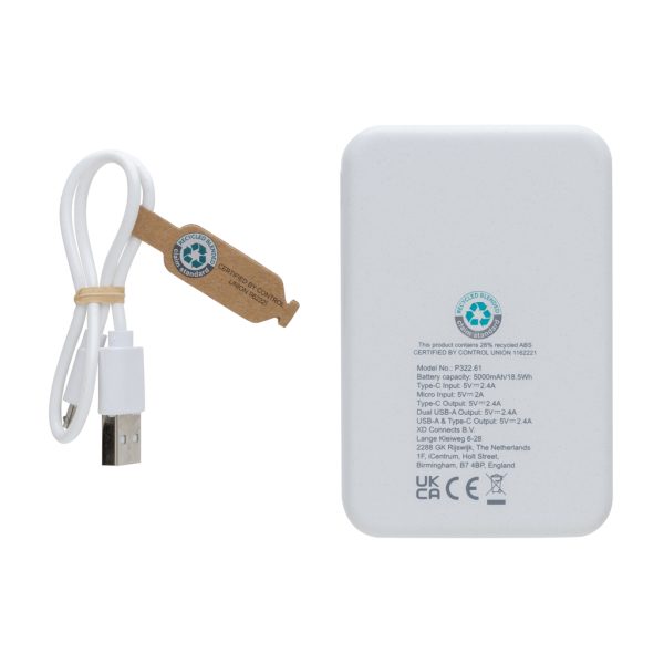 RCS recycled plastic 5.000 mAh powerbank P322.613