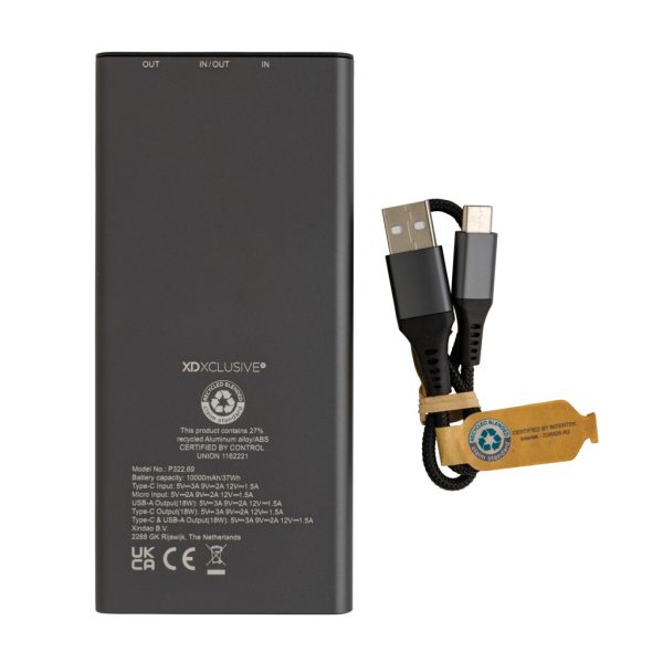 Terra RCS recycled 18W aluminum powerbank 10.000 mAh P322.692