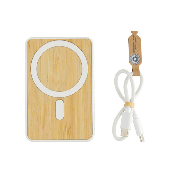 Zen RCS rplastic 5000 mah 5W magnetic bamboo powerbank P322.9003