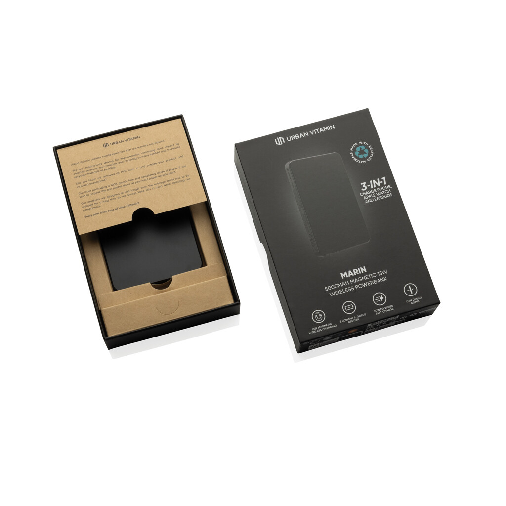 Baterija prijenosna Urban Vitamin Marin 5000mAh magnetska 15W bežična P322.9401
