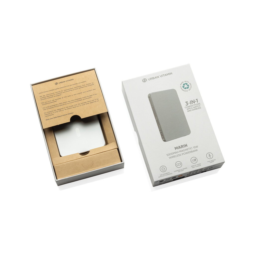 Baterija prijenosna Urban Vitamin Marin 5000mAh magnetska 15W bežična P322.9402