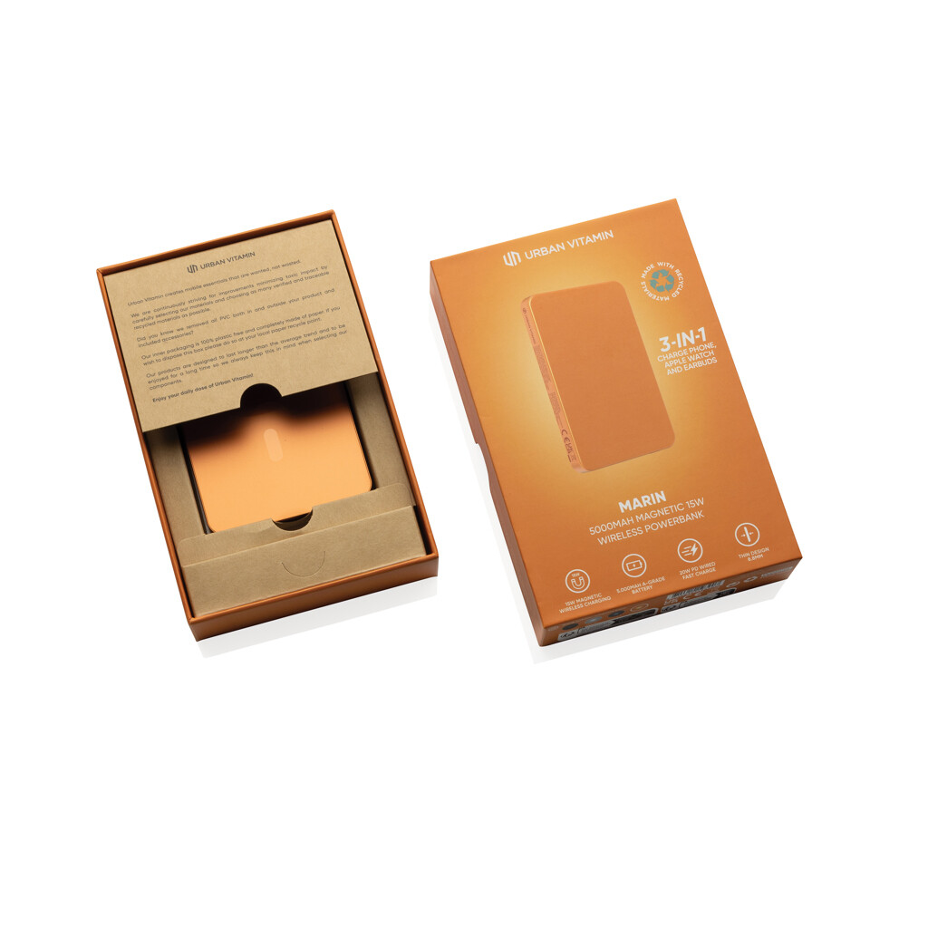 Baterija prijenosna Urban Vitamin Marin 5000mAh magnetska 15W bežična P322.9408