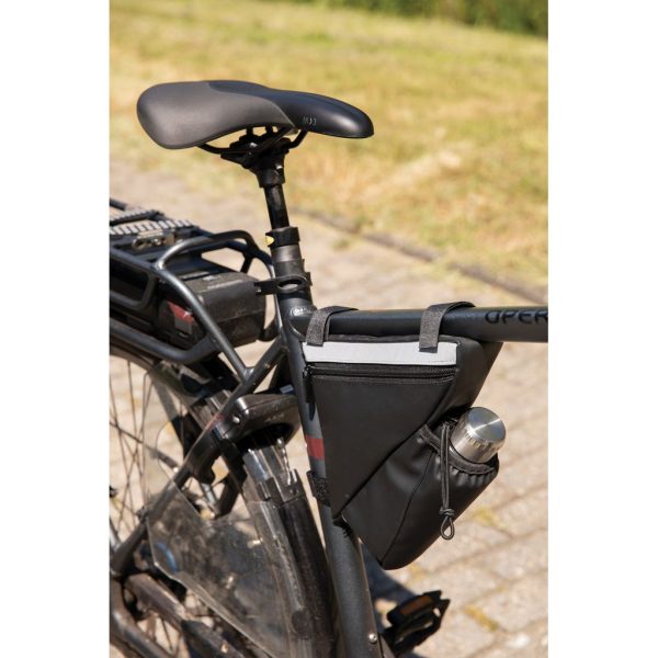 PU high visibility bike frame bag with bottle holder P325.031