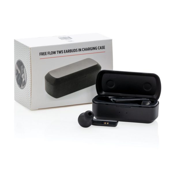 Free Flow TWS earbuds in charging case P329.041