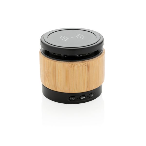 Bamboo wireless charger speaker P329.179