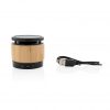 Bamboo wireless charger speaker P329.179