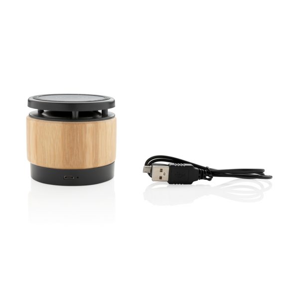 Bamboo wireless charger speaker P329.179