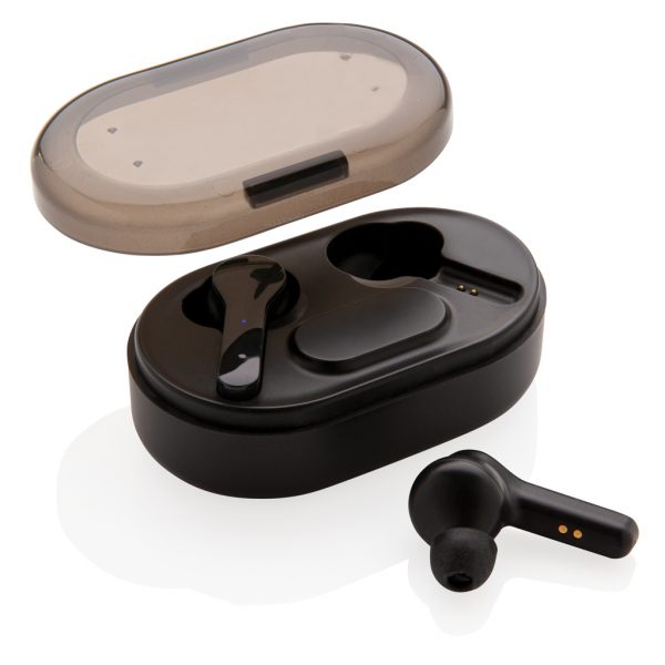 Light up logo TWS earbuds in charging case P329.181