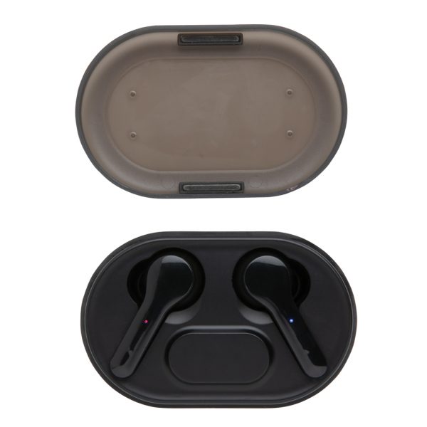 Light up logo TWS earbuds in charging case P329.181