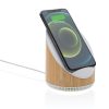 Ovate bamboo 5W speaker with 15W wireless charger P329.449