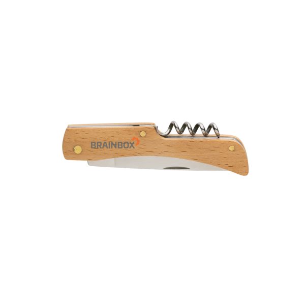 FSC® wooden knife with bottle opener P414.019