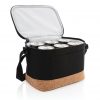 Two tone cooler bag with cork detail P422.261