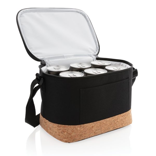 Two tone cooler bag with cork detail P422.261