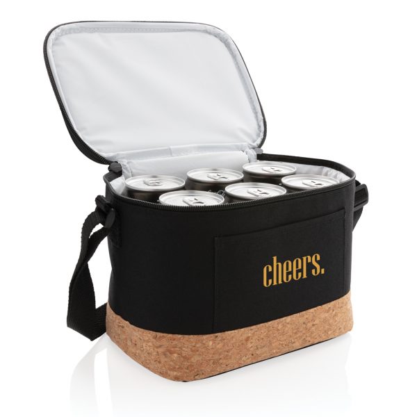 Two tone cooler bag with cork detail P422.261