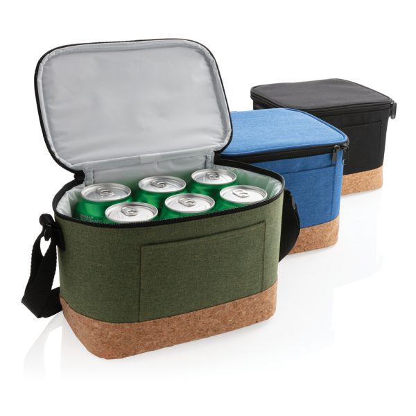 Two tone cooler bag with cork detail P422.261