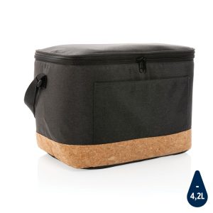 Impact AWARE™ XL RPET two tone cooler bag with cork detail P422.351